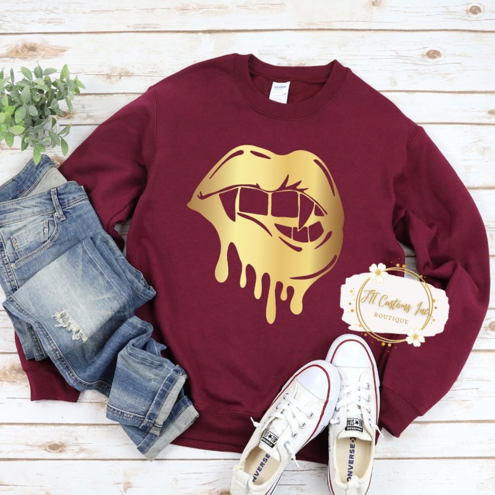 Cute Vampire Lips Sweatshirt